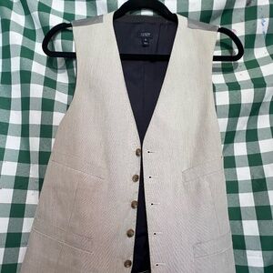 J. Crew Gray Button Up Vest